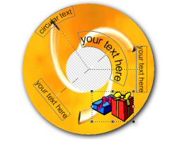 circular text  of Advanced CD Label Maker