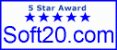 Ultra DVD Creator 1.1.2 : 5 Stars Award at soft20.com !